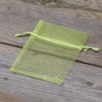 Organza bags 8 x 10 cm - green Easter