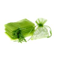 Organza bags 8 x 10 cm - green Small bags