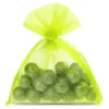 Organza bags 8 x 10 cm - neon green Wedding bags