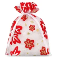 10 pcs Organza bags 9 x 12 cm - Christmas / 1 6 Organza bags 9 x 12 cm - Christmas / 1 Christmas bag
