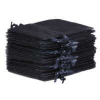 Organza bags 9 x 12 cm - black Lavender and scented dried filling