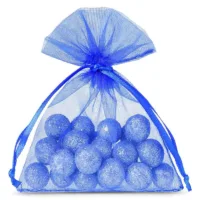 25 pcs Organza bags 9 x 12 cm - blue 20 Organza bags 9 x 12 cm - blue Blue bags