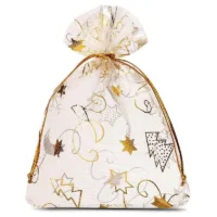 10 pcs Organza bags 9 x 12 cm - Christmas / 8 22 Organza bags 9 x 12 cm - Christmas / 8 Christmas bag
