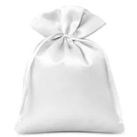 10 pcs Satin bag 8 x 10 cm - white 17 Satin bag 8 x 10 cm - white Satin bags