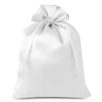 10 pcs Satin bags 12 x 15 cm - white 3 Satin bags 12 x 15 cm - white Satin bags