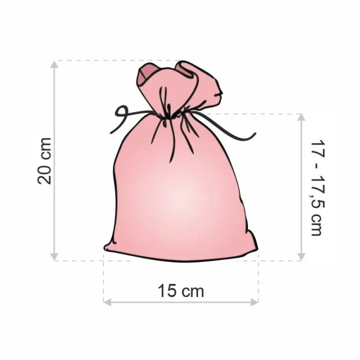 Satin bags 15 x 20 cm - black Halloween