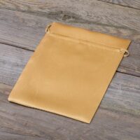 Satin bags 15 x 20 cm - gold Valentine's Day