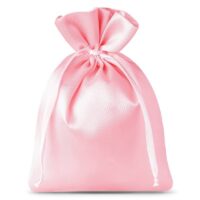 Satin bags 8 x 10 cm - light pink Pink bags