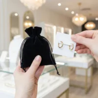 Velvet bags for earrings