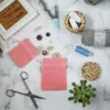 Velvet pouches 10 x 13 cm - light pink Table decoration