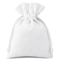 10 pcs Velvet pouches 10 x 13 cm - white 13 Velvet pouches 10 x 13 cm - white Velvet pouch