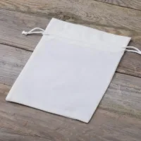 Velvet pouches 15 x 20 cm - white Baptism