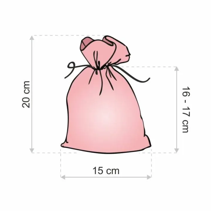 Velvet pouches 15 x 20 cm - white White bags