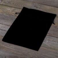 Velvet bags 22 x 30 cm - black Large bags 22x30 cm