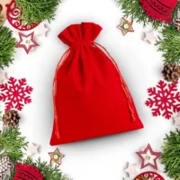 Velvet pouches 26 x 35 cm - red Valentine's Day