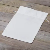 Velvet pouches 26 x 35 cm - white White bags