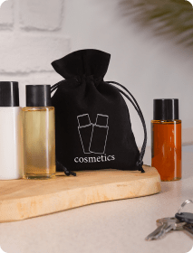 Hotel pouches for cosmetics