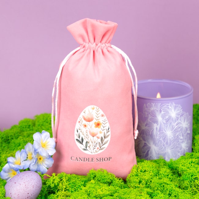 Product packaging with Easter-themed print