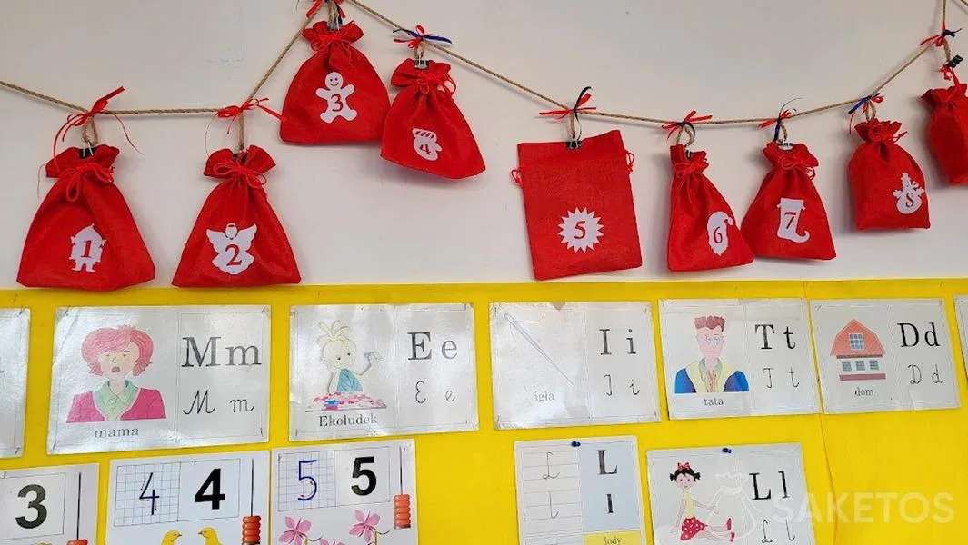 Advent Calendar from red pouches