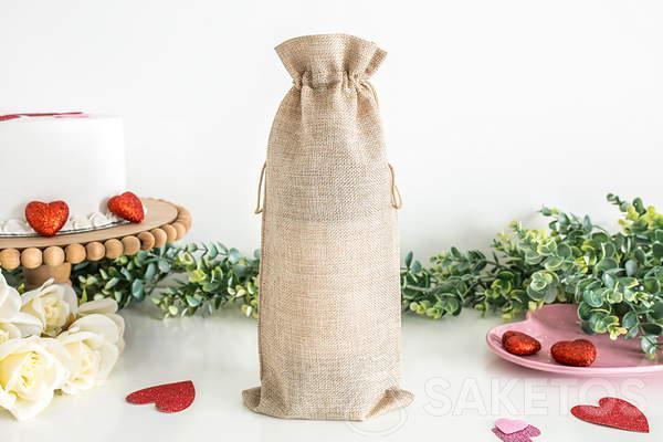 Jute wine bag