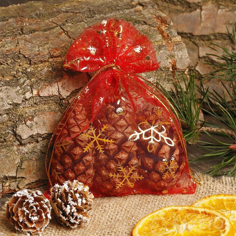 An organza bag is perfect as a Christmas decoration