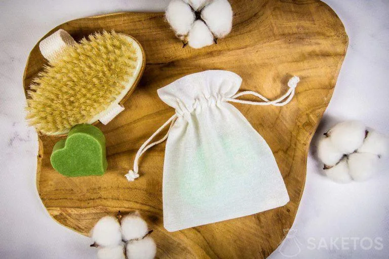 Soap in a cotton pouch