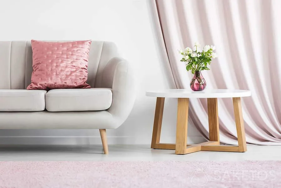 Modern living room featuring pastel colours