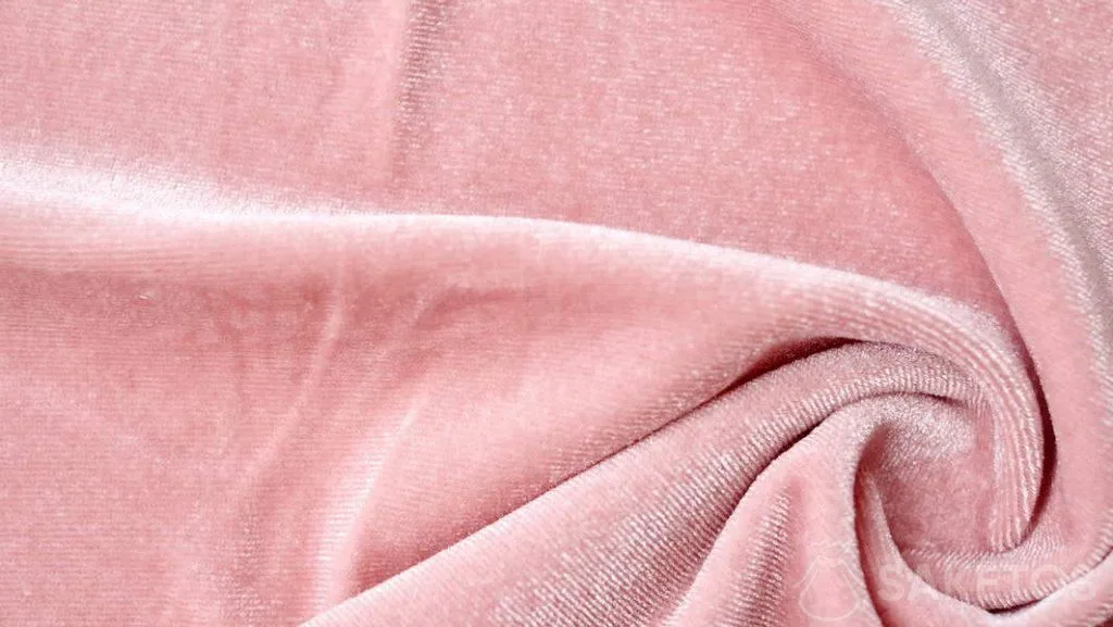 1.Velour fabric in pink