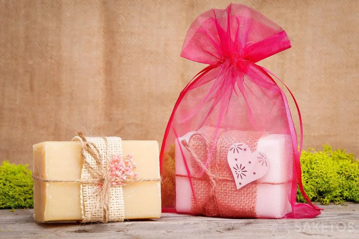  Soap in a pink organza bag