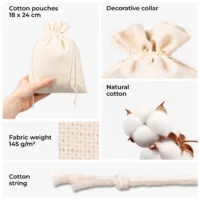 Natural cotton bags - eco-friendly material and weave