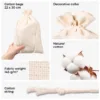 Durable drawstring and details - eco cotton pouches