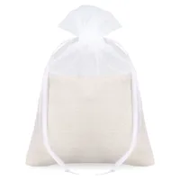 Cotton & Organza Bags 10x13 cm - Set of 10 - Eco Chic Packaging for Gifts & Jewelry 3