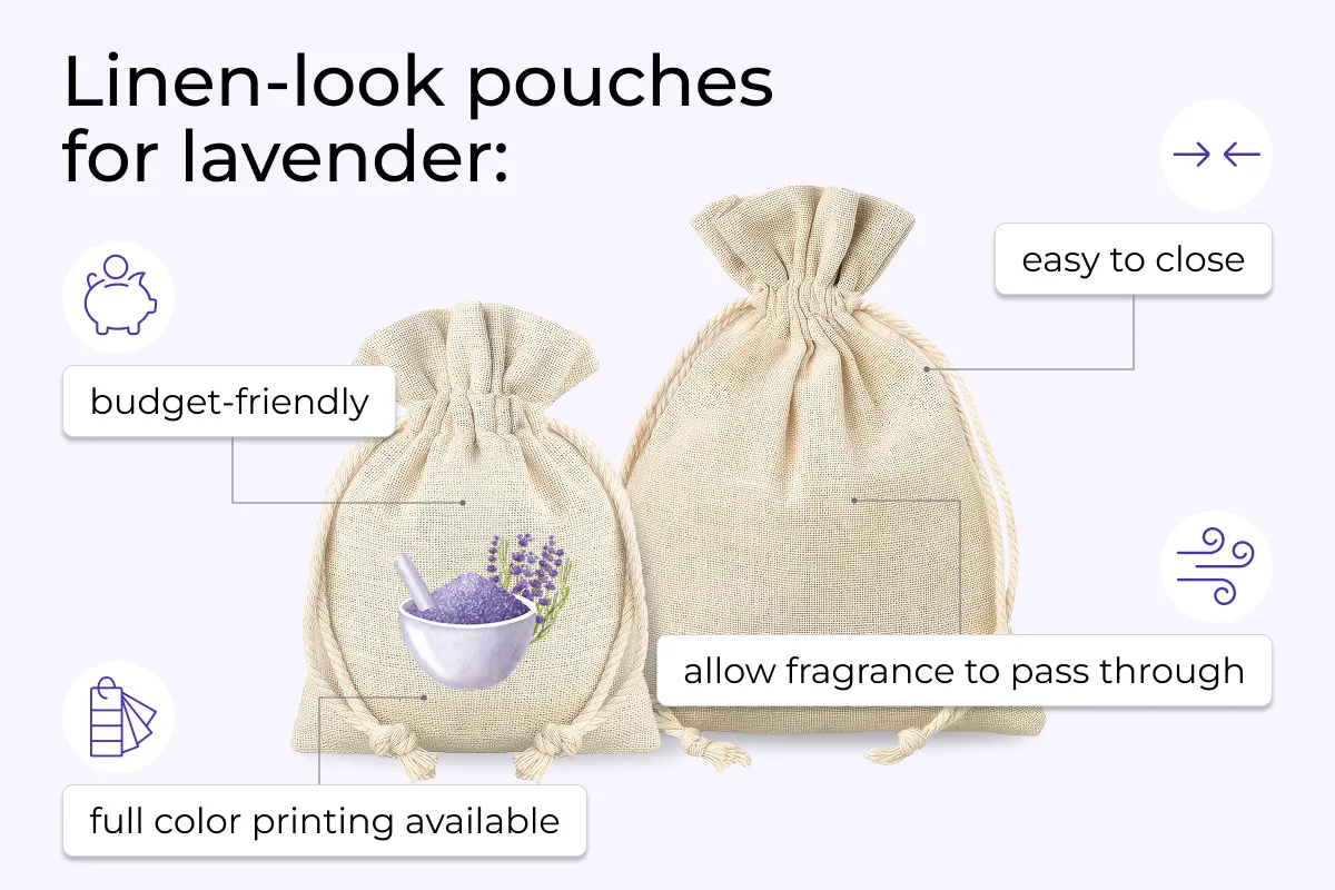 Linen-look pouches for lavender - how to choose the best packaging for your plantation? 22