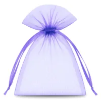 Organza bags 9 x 12 cm - 25 purple pieces, ideal for your small treasures and trinkets 1