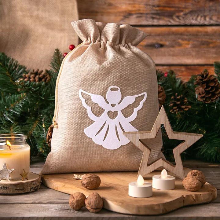 Pouches with Christmas decorations