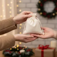 Cotton pouches for gifts - elegant Christmas gift packaging solution