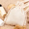 Cotton pouches with drawstring - natural packaging for small products