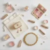 Cotton pouches for cosmetics and jewellery - stylish product presentation