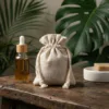 Linen Bags as packaging for natural cosmetics and oils