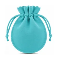 Light Blue Velvet Pouch 9 x 12 cm - Pack of 10 12