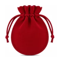Red Velvet Jewellery Bag 7 x 9 cm - Pack of 10 19