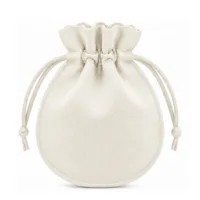 White Velvet Drawstring Bag 9 x 12 cm - Pack of 10 11