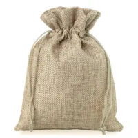 Set of 5 Natural Jute Bags 17 x 23 cm 33