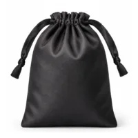 Premium Black Satin Drawstring Bags for Small Items - Pack of 10 17