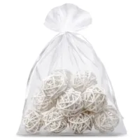 Large White Organza Gift Bags 20 x 30 cm - Pack of 10 15