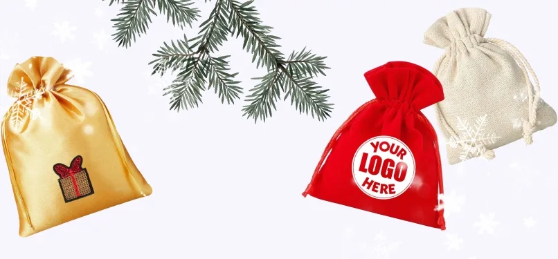 Christmas gift bags with custom logo